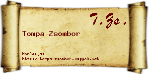 Tompa Zsombor névjegykártya